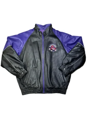 Toronto Raptors Vintage Leather Zipper Jacket