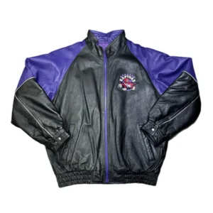 Toronto Raptors Vintage Leather Zipper Jacket