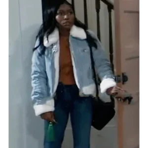 Trina Robinson General Hospital Denim Shearling Jacket
