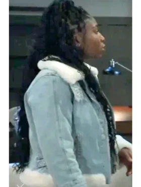 Trina Robinson General Hospital Denim Shearling Jacket For Sale