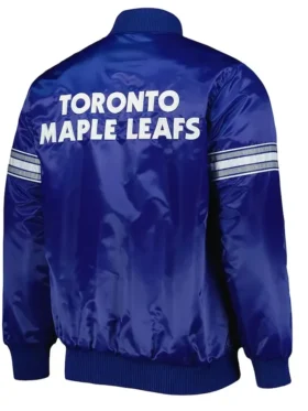 Tristin Blanda Toronto Maple Leafs Blue Pick and Roll Satin Jacket Back