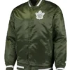 Trycia Dare Toronto Maple Leafs Green Satin Varsity Jacket