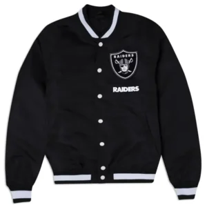 Tyson Bradtke Las Vegas Raiders Black Satin Jacket