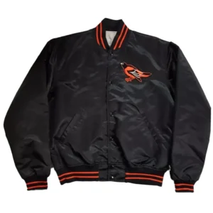Vintage Baltimore Orioles Black Satin Jacket