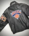 Vintage New York Knicks Leather Jacket back