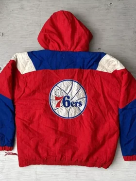 Vintage Philadelphia 76ers Starter Jacket 90s Back