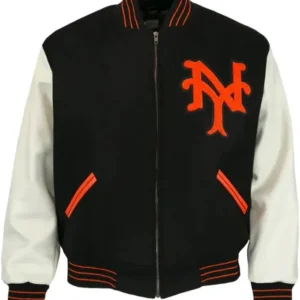 Violette New York Giants Black Bomber Jacket