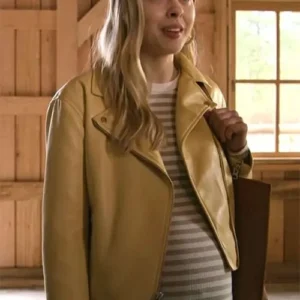 Virgin River S06 Sarah Dugdale Yellow Leather Jacket
