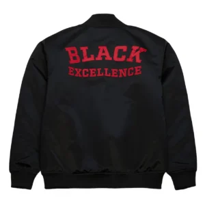 Wagner San Francisco 49ers Black Excellence Satin Jacket Back