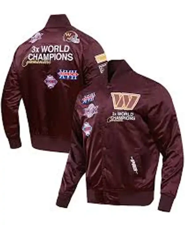 Washington Commanders Championship Satin Varsity Jacket