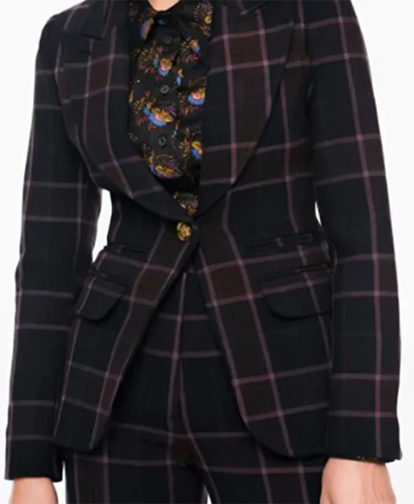 Watson Eve Harlow Black Checked Blazer For Sale