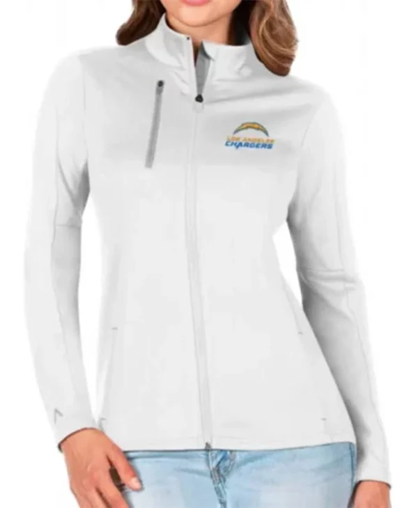 Wava Los Angeles Chargers White Track Jacket