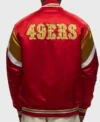 Werner San Francisco 49ers Red Satin Jacket Back
