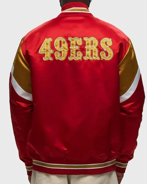 Werner San Francisco 49ers Red Satin Jacket Back