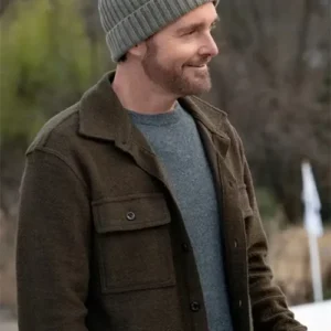Will Forte Kinda Pregnant Brown Wool Jacket