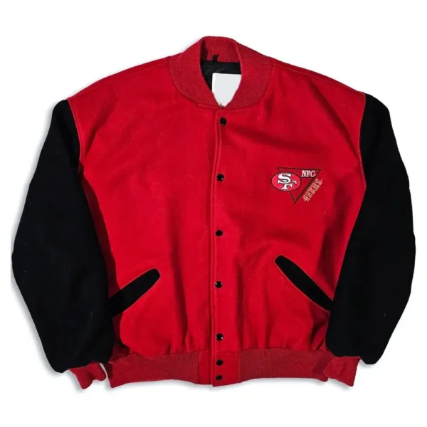 Wilson San Francisco 49ers Red and Black Varsity Jacket