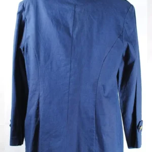 Women Military Blue Blazer Back