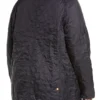 Women Navy Blue Quilted Jacket Back