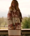 Yellowstone S05 Beth Dutton Pink Printed Coat
