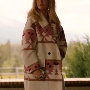 Yellowstone S05 Beth Dutton Pink Printed Coat