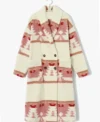 Yellowstone S05 Beth Dutton Pink Printed Coat Front