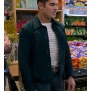 Zac Efron A Family Affair Black Suede Leather Jacket