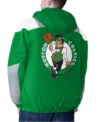 boston celtics pullover half zip hooded impact jacket back