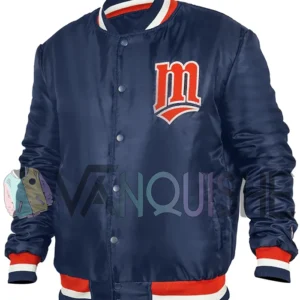1980s Minnesota Twins Starter Diamond Satin Varsity Jacket left