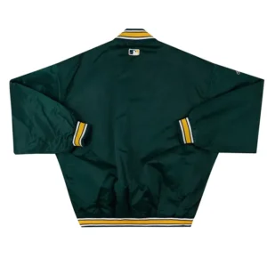 1995 99 Oakland Athletics Satin Vintage Jacket Back