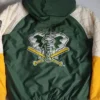 80s Starter Oakland Athletics Full Zipp With Hood Winter Jacket Back