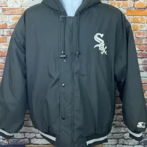 90s Vintage Chicago Black White Sox Starter Jacket