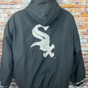90s Vintage Chicago White Sox Black Starter Jacket