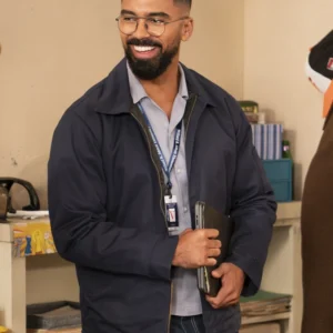 Abbott Elementary S04 Matthew Law Blue Jacket Front