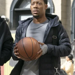 Abbott Elementary S04 Tyler James Williams Black Puffer Jacket Front