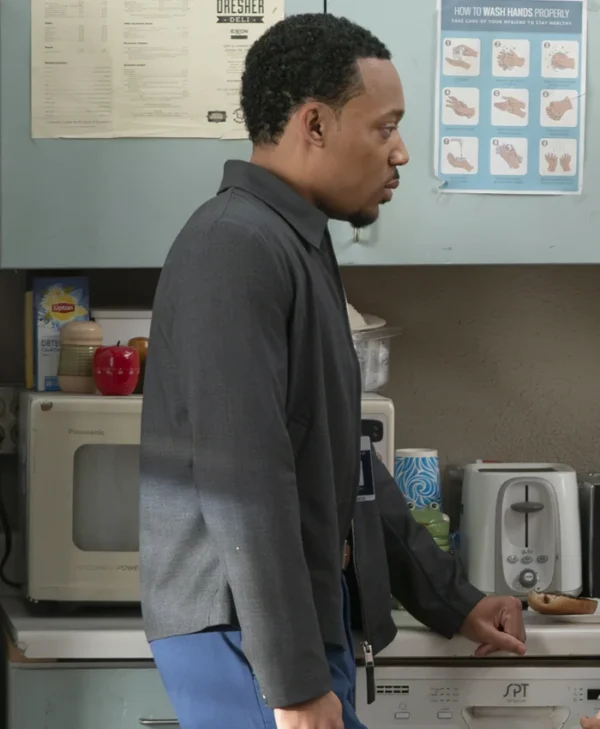 Abbott Elementary S04 Tyler James Williams Grey Jacket Side
