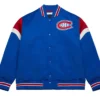 Aileen Montreal Canadiens Heavyweight Royal Satin Varsity Jacket