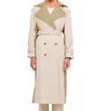 Aisha Dee Apple Cider Vinegar Beige Trench Coat For Sale