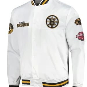 Aiyana Boston Bruins Hometown LW White Satin Jacket