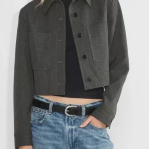 Alice Dhawan The Way Home S03 Grey Cropped Jacket For Sale