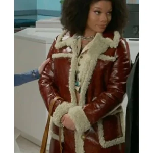 Ambyr Michelle Beyond The Gates Brown Leather Coat