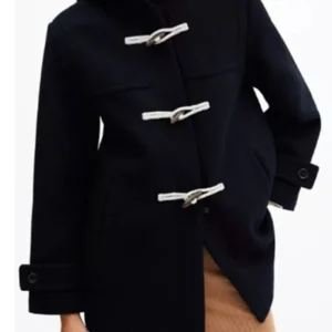 Amy Schumer Kinda Pregnant Black Duffle Coat For Sale