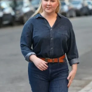 Amy Schumer Kinda Pregnant Denim Suit