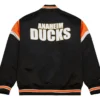 Anaheim Ducks Black Full Snap Bomber Jacket Back