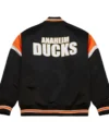 Anaheim Ducks Black Full Snap Bomber Jacket Back