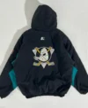 Anaheim Ducks Black Vintage Bomber Jacket Back