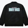 Anaheim Ducks Black Zipper Bomber Jacket Back