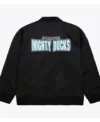 Anaheim Ducks Black Zipper Bomber Jacket Back