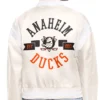 Anaheim Ducks White Bomber Jacket Back