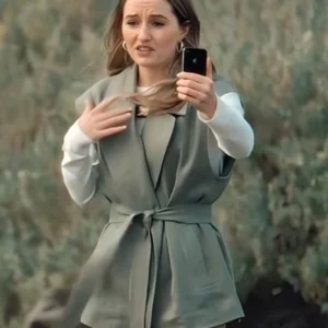 Apple Cider Vinegar Kaitlyn Dever Belted Vest