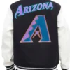 Arizona Diamondbacks Black And White Varsity Wool Jacket